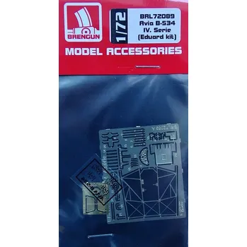 Plastikový model Brengun 1/72 Avia B-534 IV.serie - detail PE set (EDUARD)
