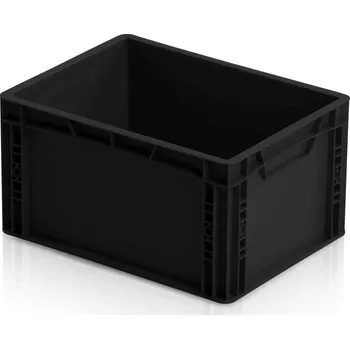 Přepravka na jídlo Plastová ESD Euro přepravka 400x300x220 mm, plný úchyt + doprava zdarma