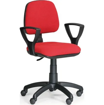 Kovo Praktik Kancelářská židle MILANO s područkami, červená + doprava zdarma