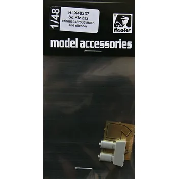 Plastikový model Hauler 1/48 Sd.Kfz.232 exhaust shroud mesh and silencer