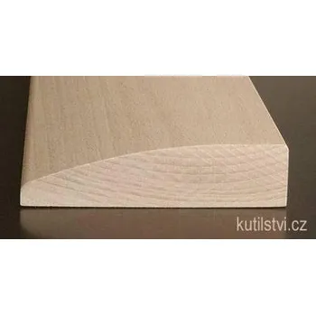 Stavební výplň Dřevěný dveřní práh, zaoblený, buk Varianta: Dřevěný dveřní práh, zaoblený, buk, 90x8 cm