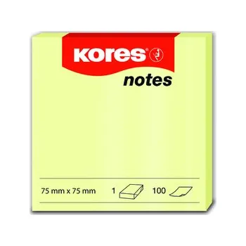 Samolepicí bločky žluté 75x75 / 100 lístků v bločku