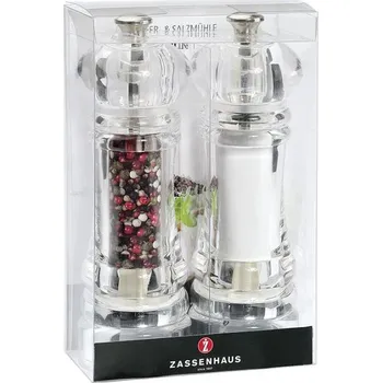 Mlýnek na koření Sada mlýnků na sůl a pěpř BERLIN akryl 18 cm - Zassenhaus (Set mlýnků BERLIN akryl 18 cm - Zassenhaus)