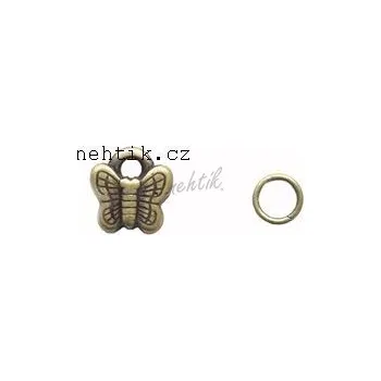 Nailee Piercing/přívěšek do nehtu měděný motýlek 1ks výprodej