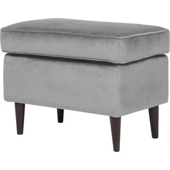 Taburet MAMBA taburet Prince, sametová šedá/buk