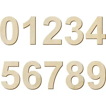 Pelisport Číslice - sada (10 cm) dřevěná tloušťka 10 mm