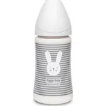 SUAVINEX Premium Láhev 270ml silikon PROUŽKY - Bílá