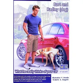 Plastikový model Master Box 1/24 Bart and Radley (1 fig. & dog)
