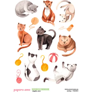 samolepka Papero amo - Samolepky arch - DOMA 04-20 / Kočky