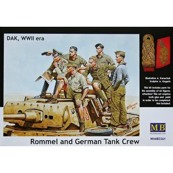 Plastikový model Master Box 1/35 Rommel and German Tank Crew (6 fig.)