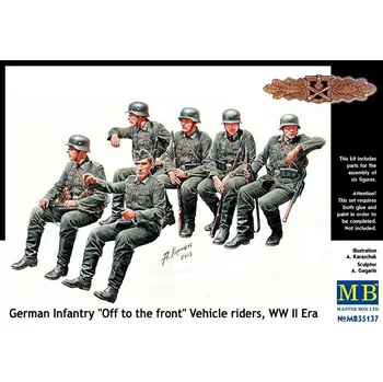 Plastikový model Master Box 1/35 German Infantry Vehicle riders WWII (6 fig.)