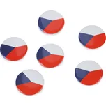 Placka - vlajka Česká republika Ø3,5 cm 6 kusů - vlajka