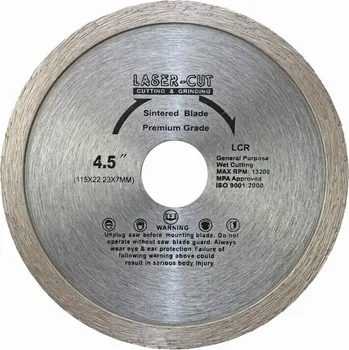Řezný kotouč L00101 Diamantový kotouč celoobvodový 115 x 22,23 x 7mm LCR POWERPLUS