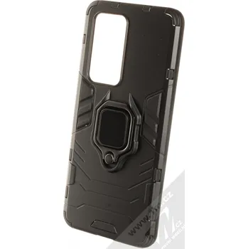 Pouzdro na mobilní telefon 1Mcz Armor Ring odolný ochranný kryt s držákem na prst pro Huawei P40 Pro černá (black)