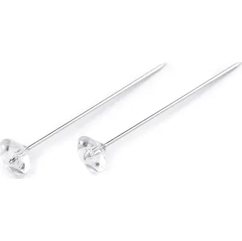 Špendlíky délka 49 mm ozdobné - transparent