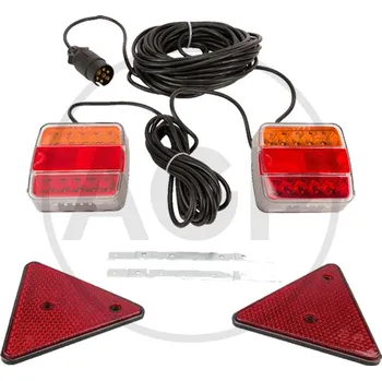 Zadní světlomet LED magnetická zadní světla s 7,5 m kabelem, světla s trojúhelníkovými odrazky