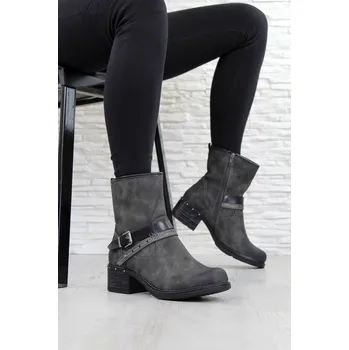 Dámské kozačky J.Botycky Zimní boty na nízkém podpatku 7-Y9773A.G Velikost: 36