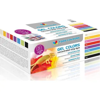 Potravinářské barvivo Food Colours Sada gelových barev 8 ks