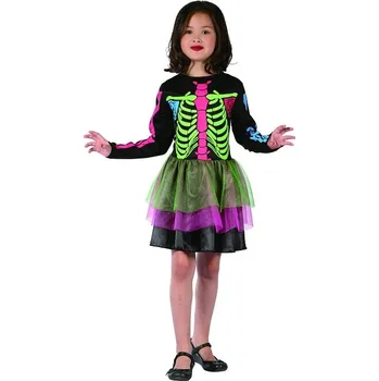 Karnevalový kostým Dětský kostým - Kostlivec slečna 130/140
