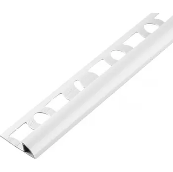 Zednické hladítko PROF. LIŠTA ukončovací 2500mm Barva: plastová bílá, Profil: oblouček, Výška: 7mm