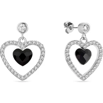 Náušnice Náušnice černé se Swarovski Elements Amour KCC28086J Jet