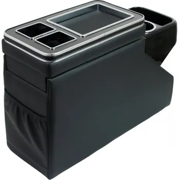 Příslušenství ke karavanu Multifunkční středová konzole pro VW T5 a T6 s úložným prostorem lesklý černý