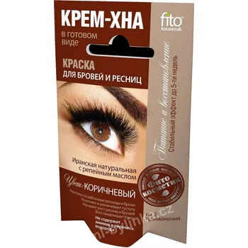 Barva na řasy a obočí Recenze Fitokosmetik Krémová barva s hennou na obočí a řasy 2 x 2 ml