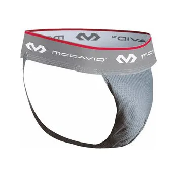 Florbalový chránič McDavid 3300 Athletic Supporter / Mesh suspenzor s flexi vložkou S, šedá