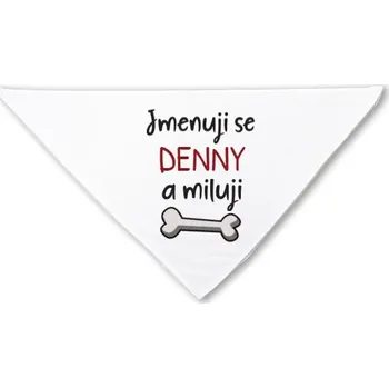 Nákrčník Nákrčník/bandana s potiskem Miluji kostičky