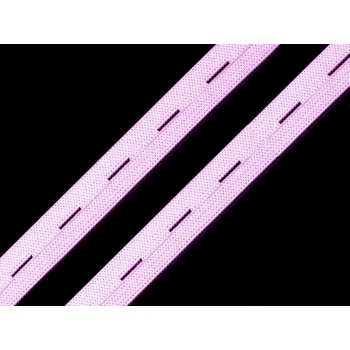 Textilie Pruženka dírkovaná šíře 15mm délka 5m růžová