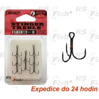 Rybářský háček Kotvičky gruntové, spinnigové, s protihrotem Owner ST11UL18 8 ks