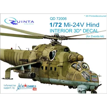 Plastikový model Quinta studio 1/72 Mi-24V 3D-Print&colour Interior (ZVE)