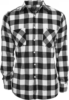 Pánská košile Urban Classics Checked Flanell Košile Black White