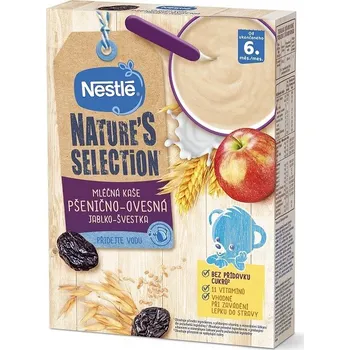 Dětská kaše Nestlé Nature's Selection Mléčná kaše pšenično-ovesná jablko-švestka 250 g