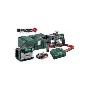 Metabo KHA 18LTX + R 12-18 BT - exkluzivní set kombi kladiva + rádia 18V