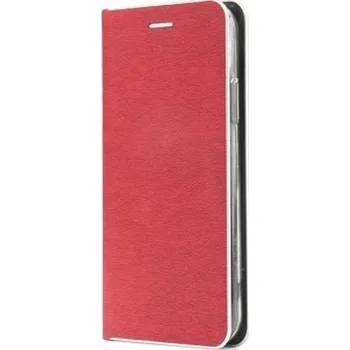 Pouzdro na mobilní telefon Forcell Luna Silver flipové pouzdro pro Huawei Y5p červené