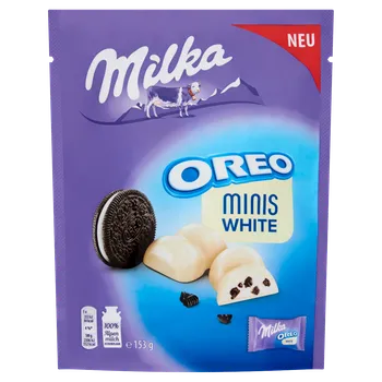 Milka Oreo Minis White 153 g Čokoládová tyčinka Milka Oreo Minis White 153 g