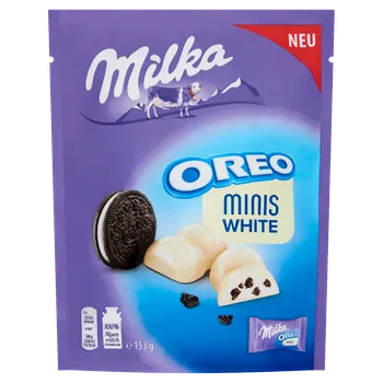 Čokoládová tyčinka Milka Oreo Minis White 153 g