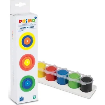 Vodová barva Primo Akrylové barvy 6 x 25 ml + paleta