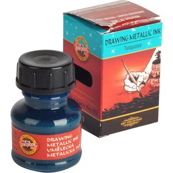 Tyrkysová metalická umělecká tuš Koh-I-Noor 20 g 2460