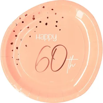 Party nádobí Folat Narozeninová party Elegant Lush Blush - Talíře papírové 60 23 cm 8 ks