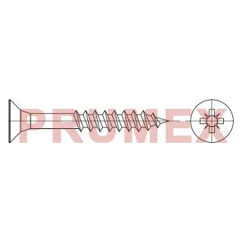 Vrut Vrut zápustný pozidriv 6x130 nerez A2, část.závit
