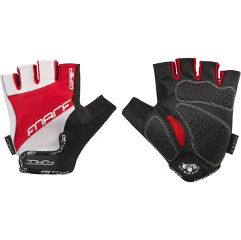 Rukavice Force Grip gel - unisex, bílo-červené - 90513 Velikost: L