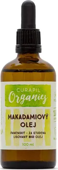 Pleťový olej Curapil Organics makadamiový olej na tělo a vlasy 100 ml