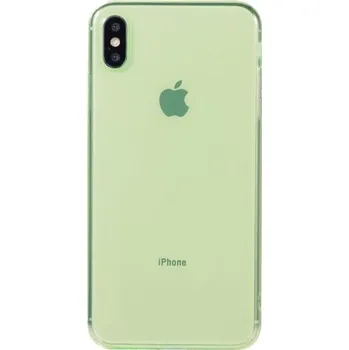 Telefonní příslušenství Transparentní kryt z měkkého plastu pro iPhone XS Max - zelený