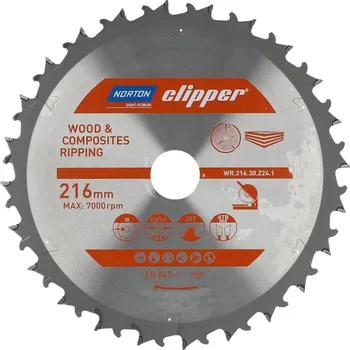 Pilový kotouč Norton Clipper Pilový kotouč WOOD RIPPING 216x30 2,8/1,8 24T ATB Neg
