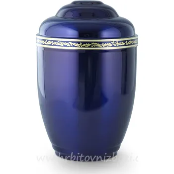 Smuteční dekorace Urna měděná modrá