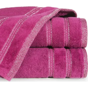 Ručník Bavlněný froté ručník s proužky OLA 50x90 cm, tmavě růžová, 500 gr Mybesthome Varianta: ručník - 1 kus 50x90 cm