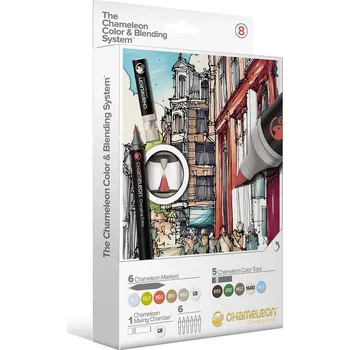 CHAMELEON, CS6608, Chameleon Color & Blending System, sada permanentních popisovačů č. 8, 13 ks