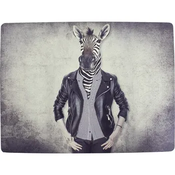 prostírání 4ks pevné korkové prostírání paní zebra - 30*40*0,4cm